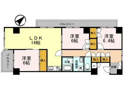 MYコーポ(3LDK/3階)の間取り写真