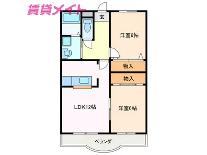 ファミーユ・レイ(2LDK/3階)の間取り写真