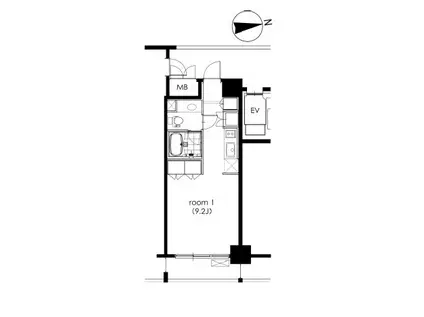 カスタリア芝公園(ワンルーム/5階)の間取り写真