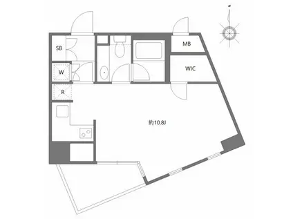 エムジー目黒駅前(ワンルーム/9階)の間取り写真
