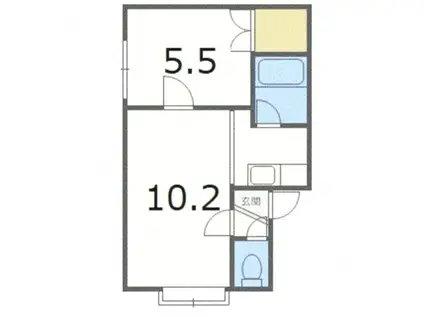 メゾンステラV(1LDK/3階)の間取り写真