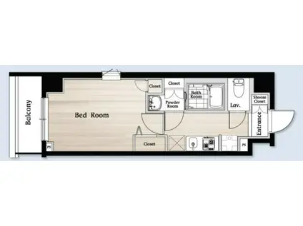 Nステージ鶴見(1K/3階)の間取り写真