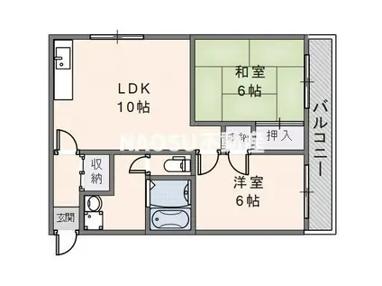 コーポHIRO(2LDK/3階)の間取り写真