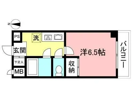 コナヴィレッジ(1K/1階)の間取り写真