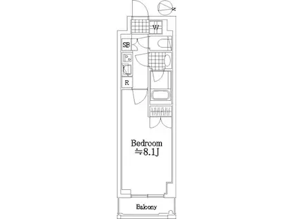 EL VIENTO EARTH OMORI SANNOH(1K/7階)の間取り写真