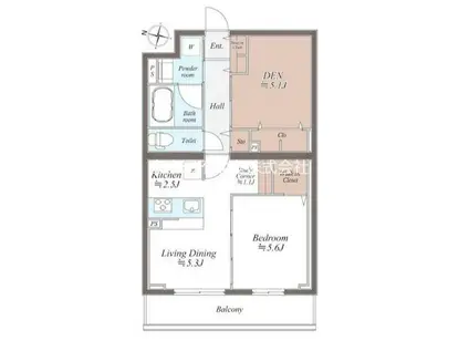 SYMPHONY PARK(1LDK/5階)の間取り写真