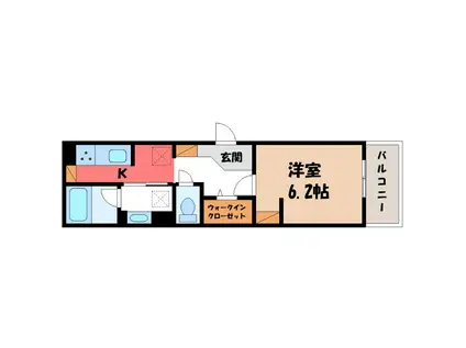 メゾン ド グレイス(1K/3階)の間取り写真