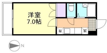 エトワール21船穂マンションB(1K/2階)の間取り写真