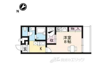 レオパレスEFINI Ⅰ(1K/3階)の間取り写真