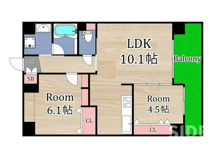 MORADA・MII(2LDK/2階)の間取り写真