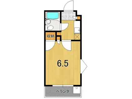 ヴィラコンコルド(1K/2階)の間取り写真