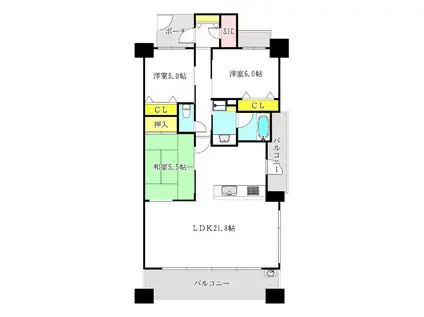サーパス此花ネオスタイル(3LDK/10階)の間取り写真