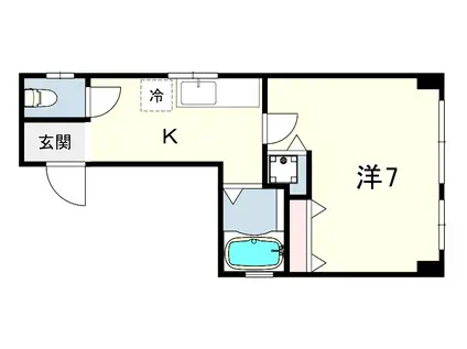 興安亭ビル(1K/3階)の間取り写真