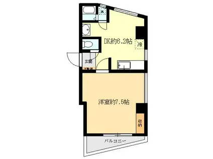 第51まさひろ商事ビル(1DK/5階)の間取り写真