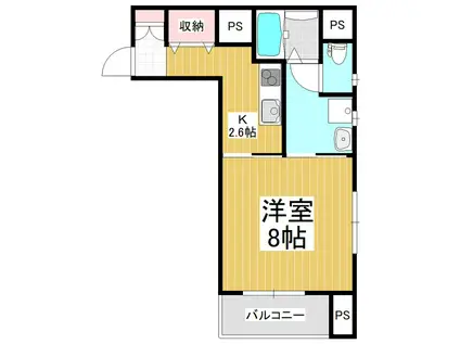 カリーナレジデンス(1K/1階)の間取り写真