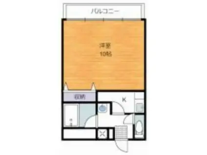 ラピス中庄駅前(1K/3階)の間取り写真