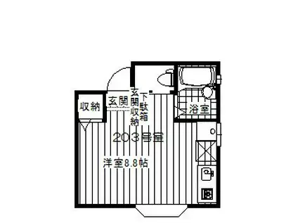 NDホーム サンタモニカ(ワンルーム/2階)の間取り写真