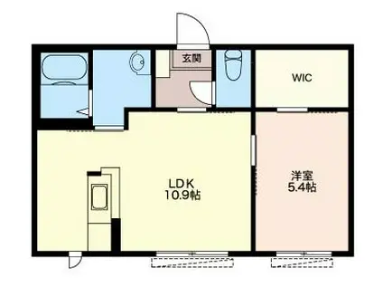 サンライフヴィラ本宮(1LDK/1階)の間取り写真