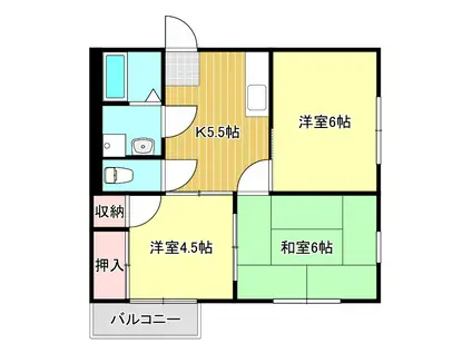 パールマンション(3K/1階)の間取り写真