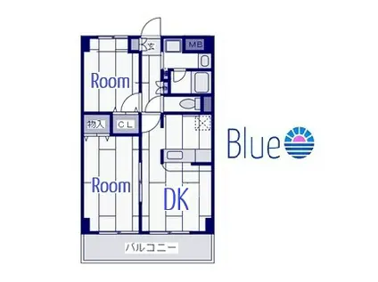 メゾンフローレ(2DK/3階)の間取り写真