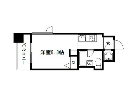 デ・リード烏丸五条(1K/5階)の間取り写真
