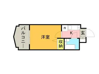 ラ・レジダンス・ド・レーヌ(1K/9階)の間取り写真