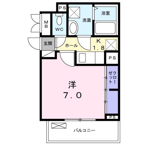 メゾンルミネ 中町(1K/3階)の間取り写真