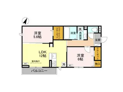 CLASSEUM 幸西 II(2LDK/3階)の間取り写真