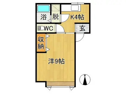 城南SKハイツ(1K/1階)の間取り写真