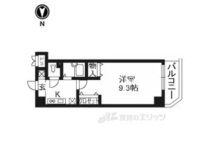 プラネシア星の子京都駅前(1K/2階)の間取り写真