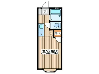 クレスト湘南(ワンルーム/1階)の間取り写真