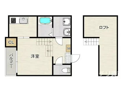 T-RESIDENCE V(1K/1階)の間取り写真