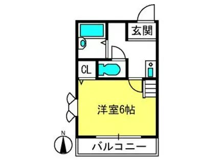 アドメゾン日進(1K/2階)の間取り写真