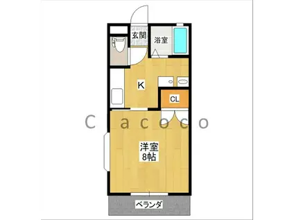 パストラル(1K/2階)の間取り写真