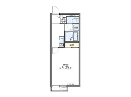 レオネクスト金楽寺(1K/1階)の間取り写真