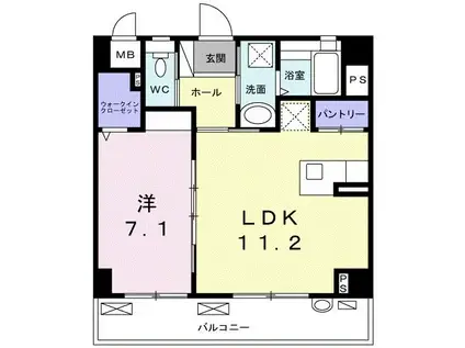 ボルダーズ(1LDK/4階)の間取り写真
