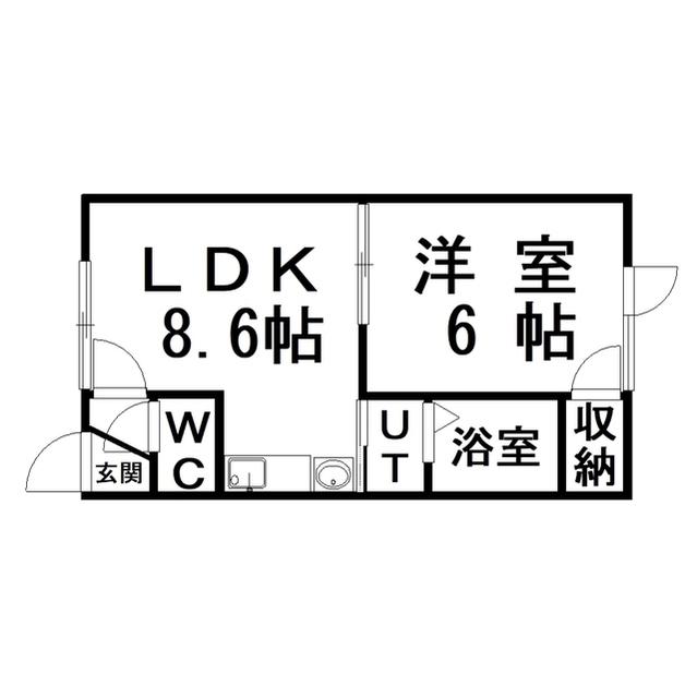 フォレストヒルズ(1LDK/2階)の間取り写真