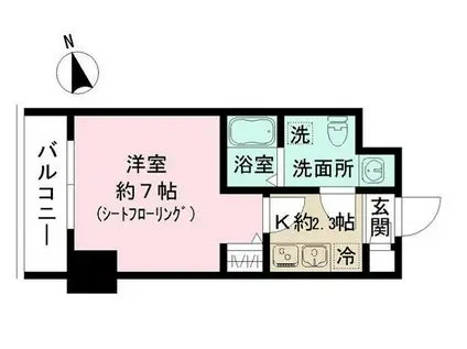 N-STAGE金沢文庫II(1K/4階)の間取り写真