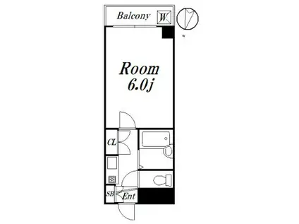 パルクベール井荻(1K/2階)の間取り写真