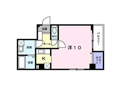 39BLD.B(1K/3階)の間取り写真