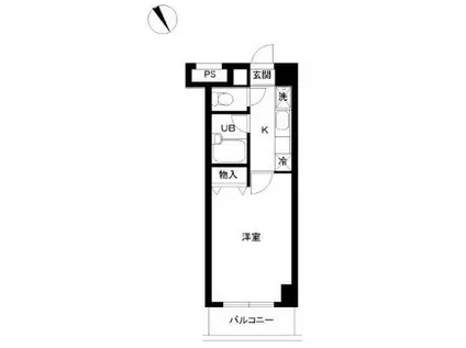スカイコート小石川第3(1K/5階)の間取り写真