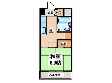 リビーナ東花園(1K/2階)の間取り写真