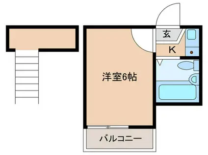 ノアメゾン志村(1K/2階)の間取り写真