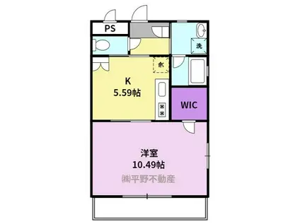 MONTEREVE(1DK/3階)の間取り写真