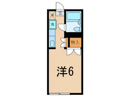 コンパルハイツ(ワンルーム/2階)の間取り写真