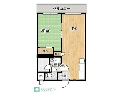 アート東松山(1LDK/4階)の間取り写真