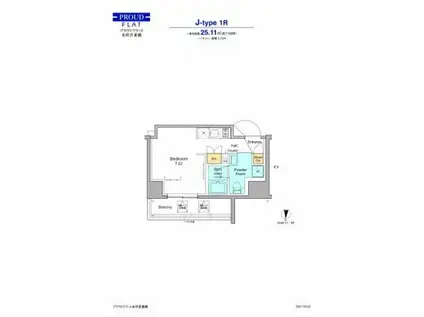 プラウドフラット本所吾妻橋(ワンルーム/3階)の間取り写真