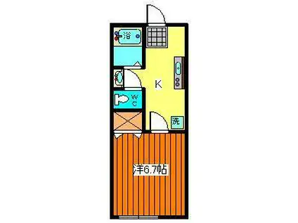 フェアステージハミング(1K/1階)の間取り写真