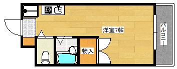 信和ビル(ワンルーム/4階)の間取り写真
