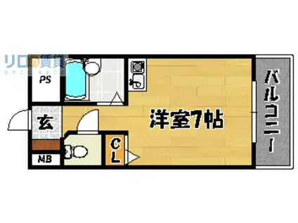 リバーサイド森繁(ワンルーム/9階)の間取り写真